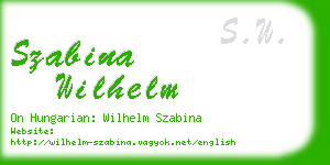 szabina wilhelm business card